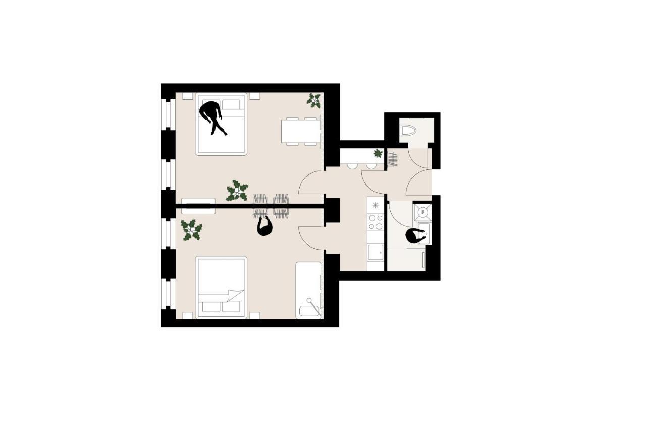 Stayover - Schicke Mit 2 Schlafzimmern Am Westbahnhof Apartment